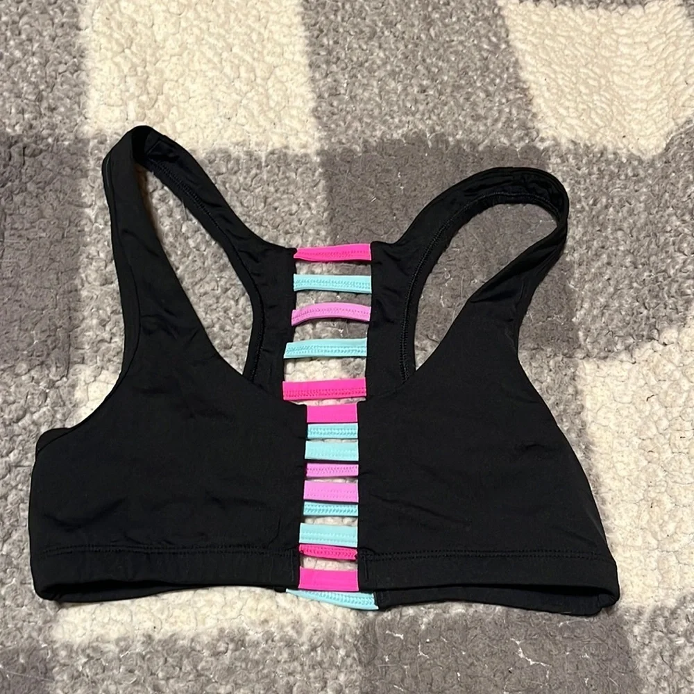 Victoria’s Secret PINK Black Retro 90’s Sports Bra Size small